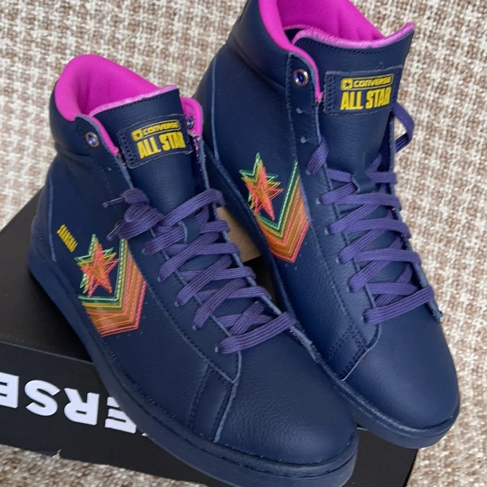 Converse Pro Leather Hi Obsidian/Hyper Magenta WMNS - Picture 1 of 16